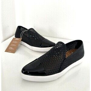 Jibs Slim Jet Comfort Casual Perforated Patent Toe Cap Black Onyx Women's 6 NEW
